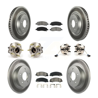 Kit de plaquettes de Rotor de frein enduites de roulement de moyeu avant et arrière (10 pièces) pour Buick Lucerne 4.6