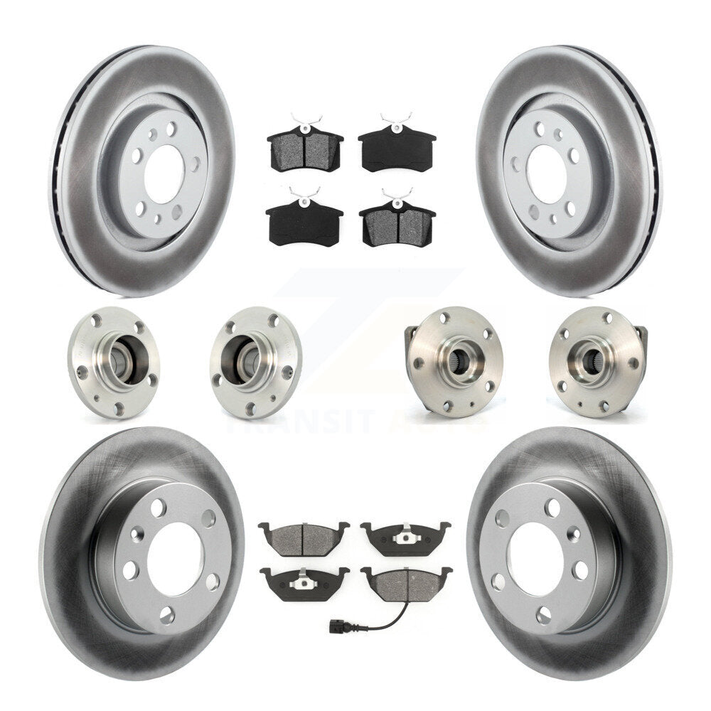 Kit de plaquettes de rotor de frein, roulement de moyeu avant et arrière (10 pièces) pour Volkswagen Golf Cit