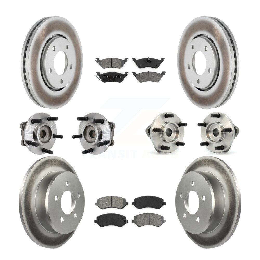 Kit de plaquettes de Rotor de frein, manteau de roulement avant et arrière (10 pièces) pour Dodge Caravan Grand Tow