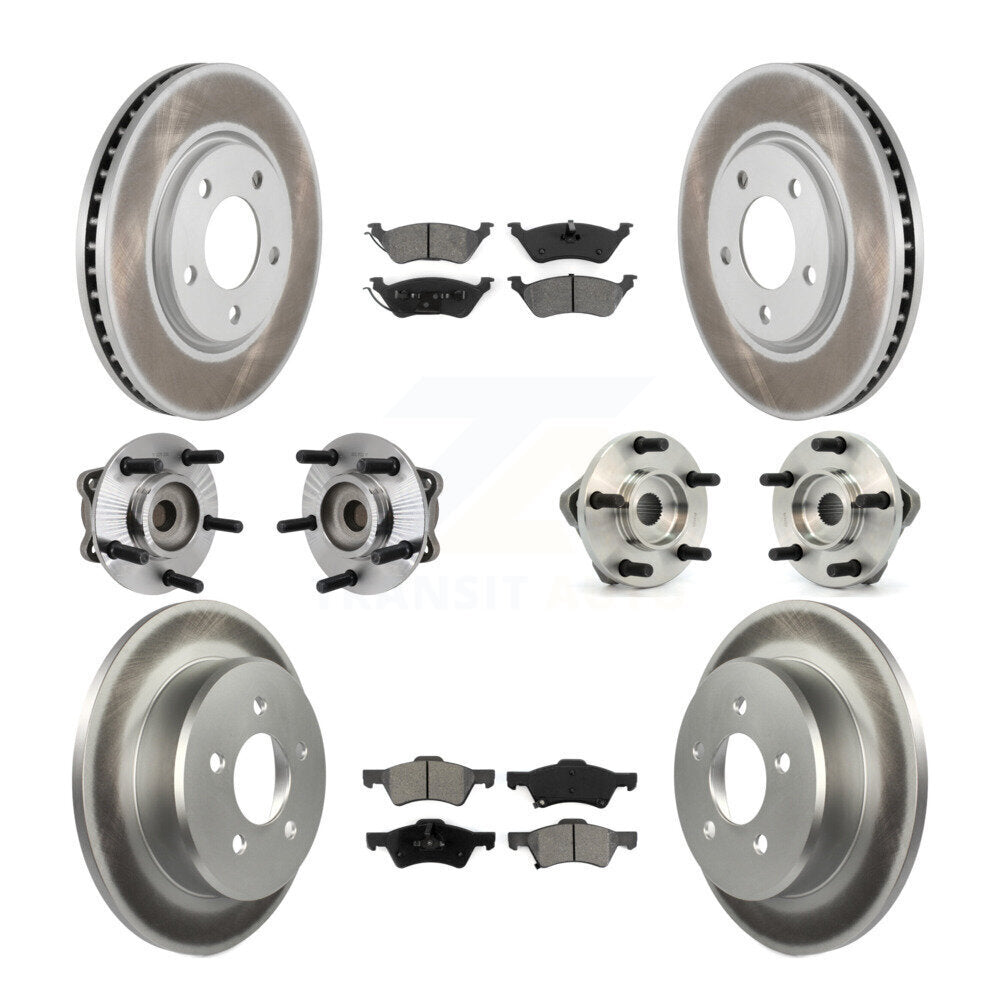 Kit de plaquettes de Rotor de frein, manteau de roulement avant et arrière (10 pièces) pour remorquage Dodge Grand Caravan