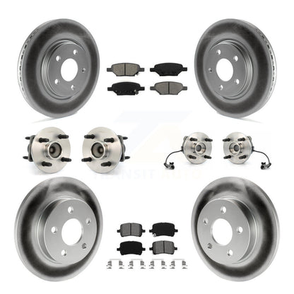 Kit de rotor et de plaquettes de frein à disque revêtus de roulement de moyeu avant et arrière (10 pièces) pour Saturn Io