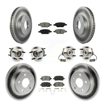 Kit de rotor et de plaquettes de frein à disque revêtus de roulement de moyeu avant et arrière (10 pièces) pour Pontiac G