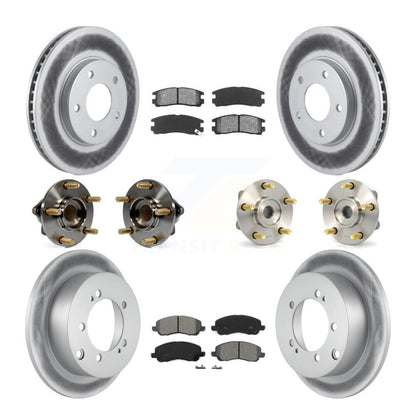 Kit de plaquettes de rotor de frein enduites de roulement de moyeu avant et arrière (10 pièces) pour Mitsubishi Eclips