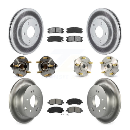 Kit de rotor et de plaquettes de frein revêtus de roulement de moyeu avant et arrière (10 pièces) pour Mitsubishi Galan