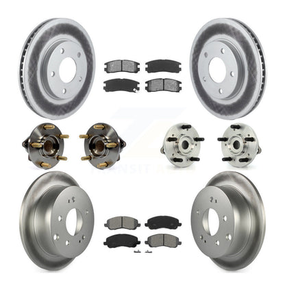 Kit de rotor et de plaquettes de frein revêtus de roulement de moyeu avant et arrière (10 pièces) pour Mitsubishi Galan