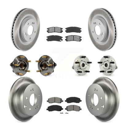 Kit de plaquettes de rotor de frein enduites de roulement de moyeu avant et arrière (10 pièces) pour Mitsubishi Eclips