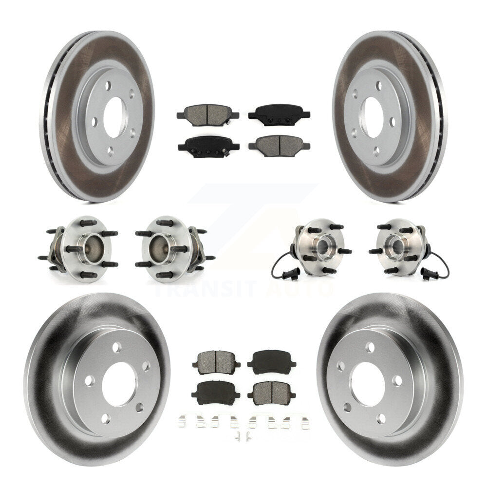 Kit de plaquettes de Rotor de frein revêtues de roulement de moyeu avant et arrière (10 pièces) pour Chevrolet Malibu G