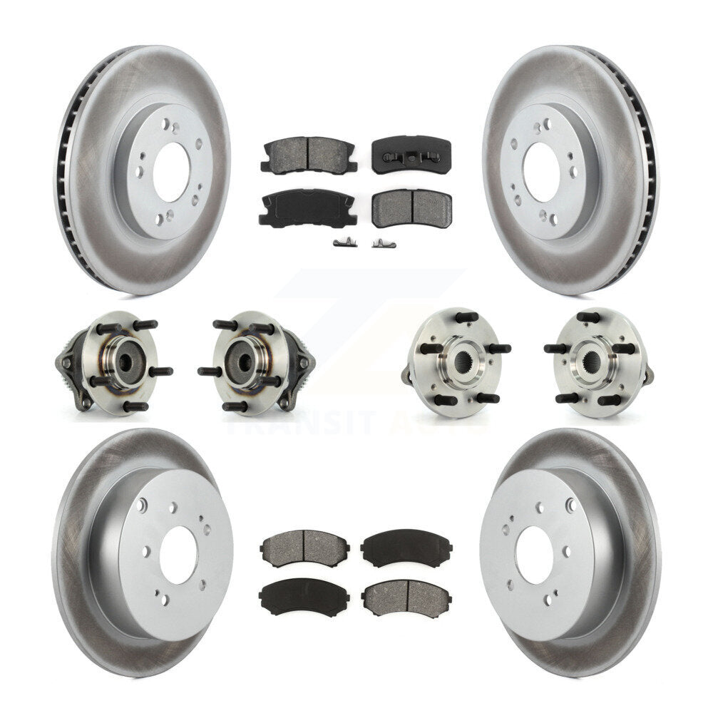 Kit de plaquettes de Rotor de frein revêtues de roulement de moyeu avant et arrière (10 pièces) pour Mitsubishi Endeavo