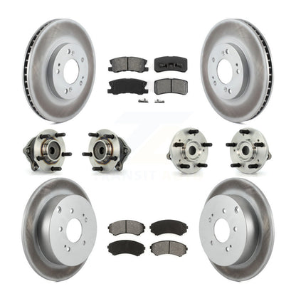 Kit de plaquettes de Rotor de frein revêtues de roulement de moyeu avant et arrière (10 pièces) pour Mitsubishi Endeavo