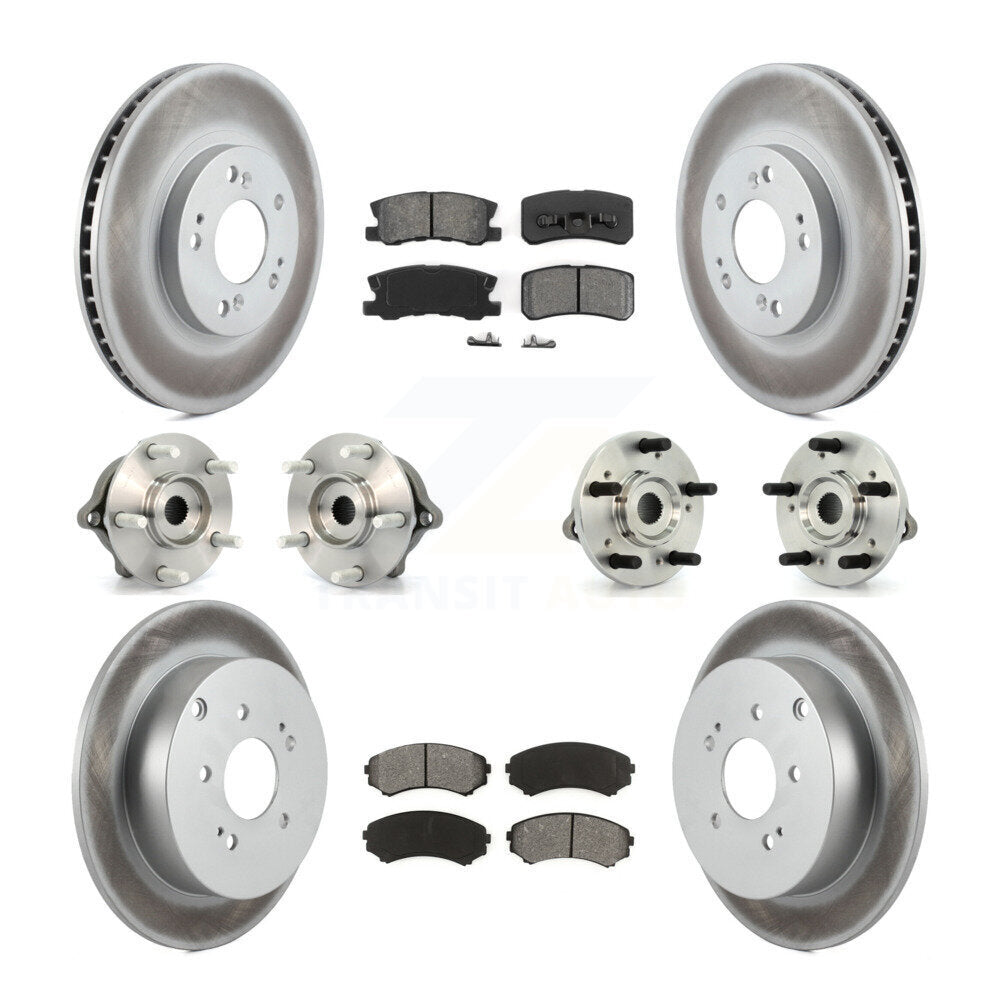 Kit de plaquettes de Rotor de frein revêtues de roulement de moyeu avant et arrière (10 pièces) pour Mitsubishi Endeavo