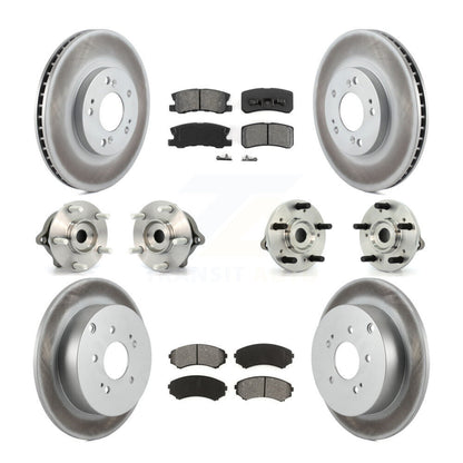 Kit de plaquettes de Rotor de frein revêtues de roulement de moyeu avant et arrière (10 pièces) pour Mitsubishi Endeavo