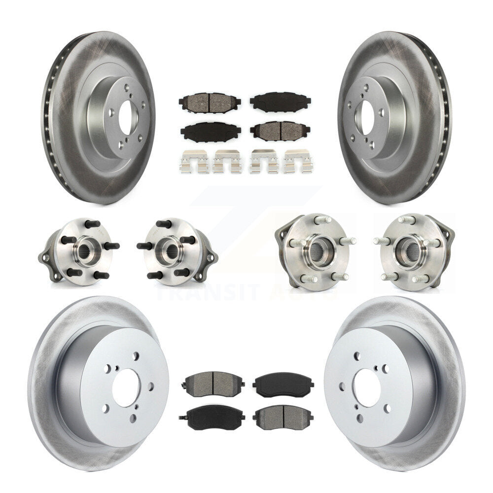 Kit de plaquettes de Rotor de frein, roulement de moyeu avant et arrière (10 pièces) pour Subaru Outback Legac