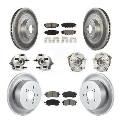 Kit de plaquettes de Rotor de frein, roulement de moyeu avant et arrière (10 pièces) pour Subaru Outback Legac