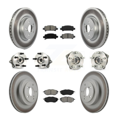 Kit de plaquettes de rotor de frein à disque revêtues de roulement de moyeu avant et arrière (10 pièces) pour Subaru Legac