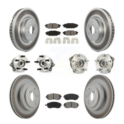 Kit de plaquettes de rotor de frein à disque revêtues de roulement de moyeu avant et arrière (10 pièces) pour Subaru Legac