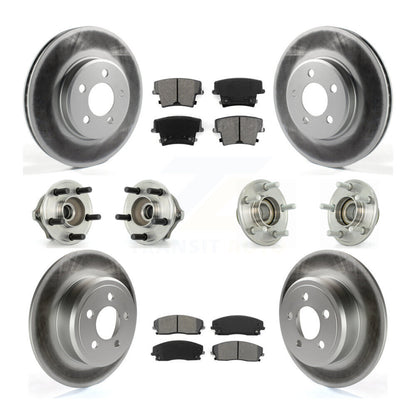 Kit de plaquettes de rotor de frein enduites de roulement de moyeu avant et arrière (10 pièces) pour Chrysler 300 Dodge