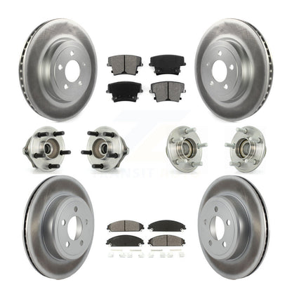 Kit de plaquettes de rotor de frein enduites de roulement de moyeu avant et arrière (10 pièces) pour Chrysler 300 Dodge