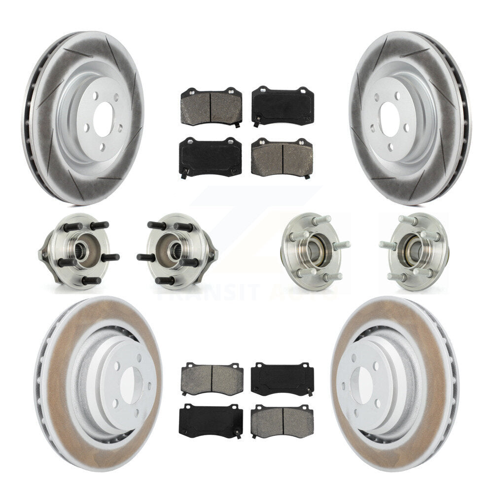 Kit de plaquettes de rotor de frein enduites de roulement de moyeu avant et arrière (10 pièces) pour Chrysler 300 Dodge