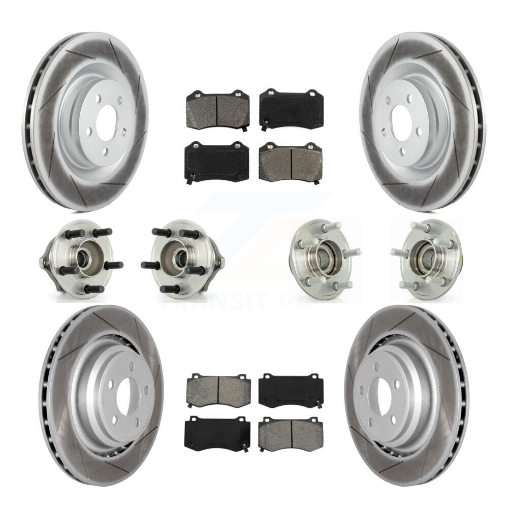 Kit de plaquettes de rotor de frein enduites de roulement de moyeu avant et arrière (10 pièces) pour Chrysler 300 Dodge
