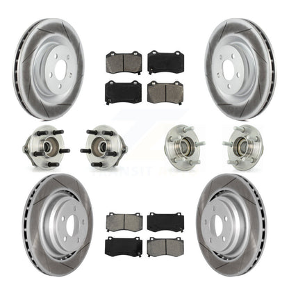 Kit de plaquettes de rotor de frein enduites de roulement de moyeu avant et arrière (10 pièces) pour Chrysler 300 Dodge
