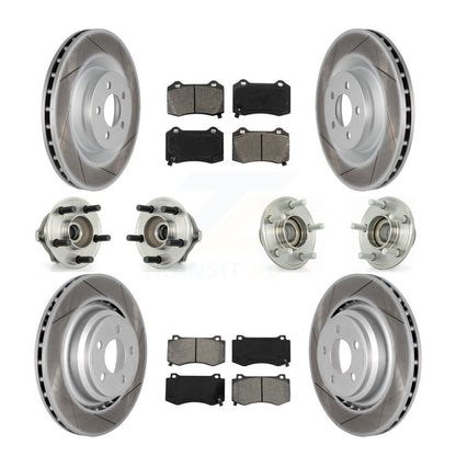 Kit de plaquettes de rotor de frein enduites de roulement de moyeu avant et arrière (10 pièces) pour Chrysler 300 Dodge