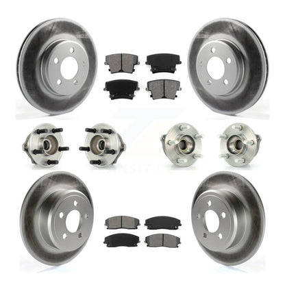 Kit de plaquettes de rotor de frein, roulement de moyeu avant et arrière (10 pièces) pour Dodge Charger Magnu