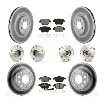 Kit de plaquettes de Rotor de frein, roulement de moyeu avant et arrière (10 pièces) pour Volkswagen Jetta 2.0