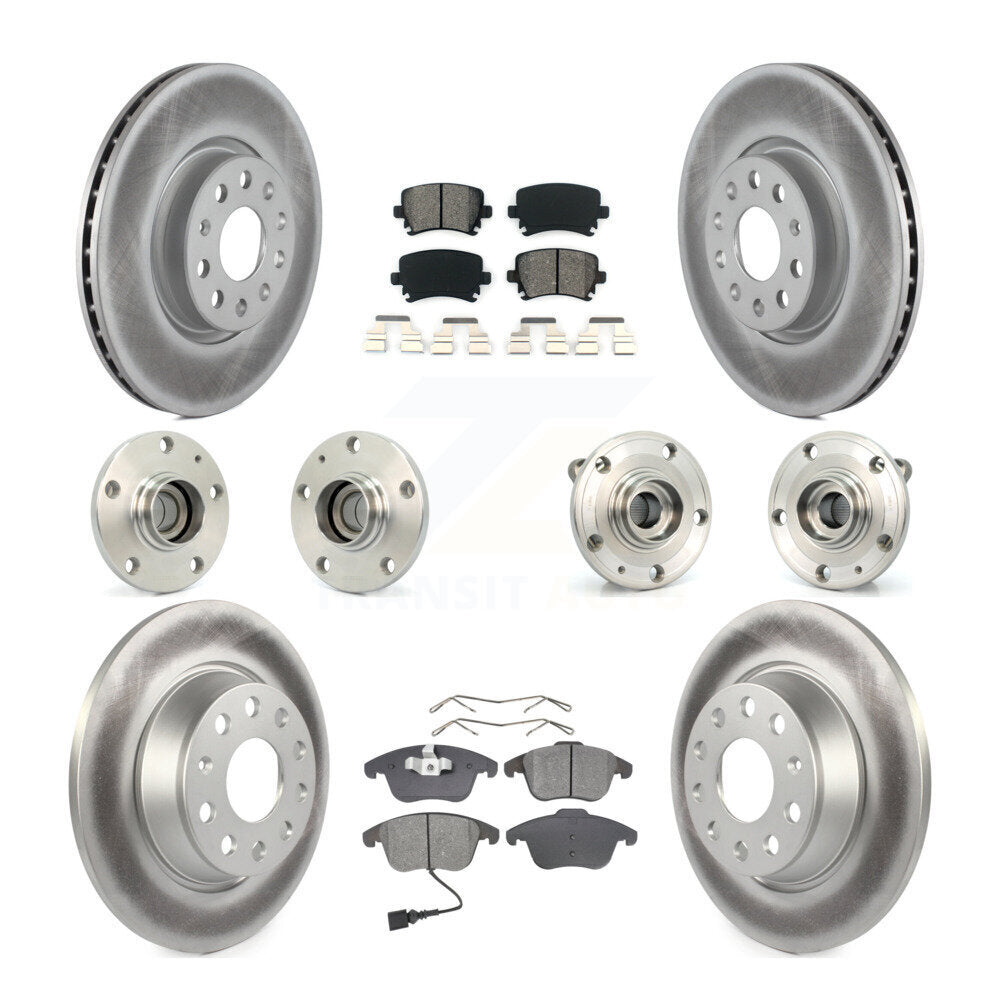 Kit de plaquettes de rotor de frein, roulement de moyeu avant et arrière (10 pièces) pour Volkswagen Tiguan Q