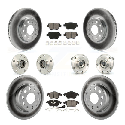 Kit de rotor et de plaquettes de frein revêtus de roulement de moyeu avant et arrière (10 pièces) pour Volkswagen Beetl