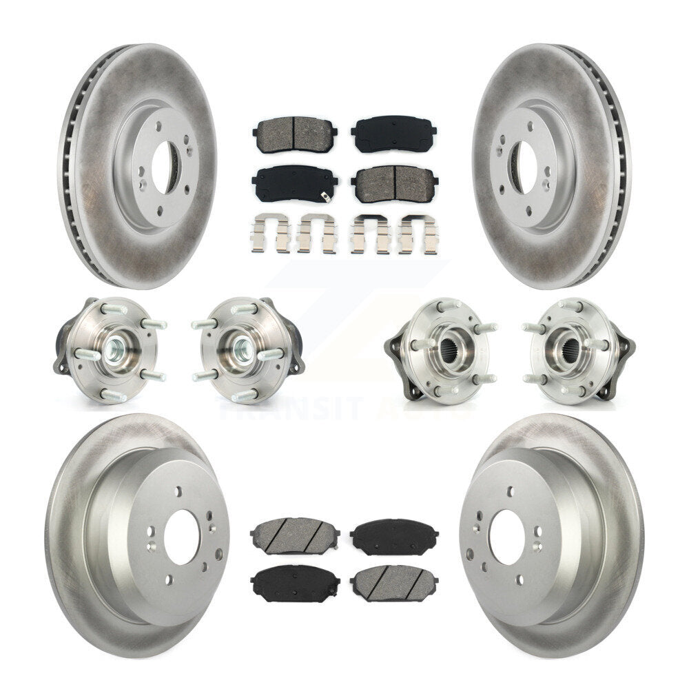 Kit de plaquettes de rotor de frein, roulement de moyeu avant et arrière (10 pièces) pour Hyundai Veracruz FW