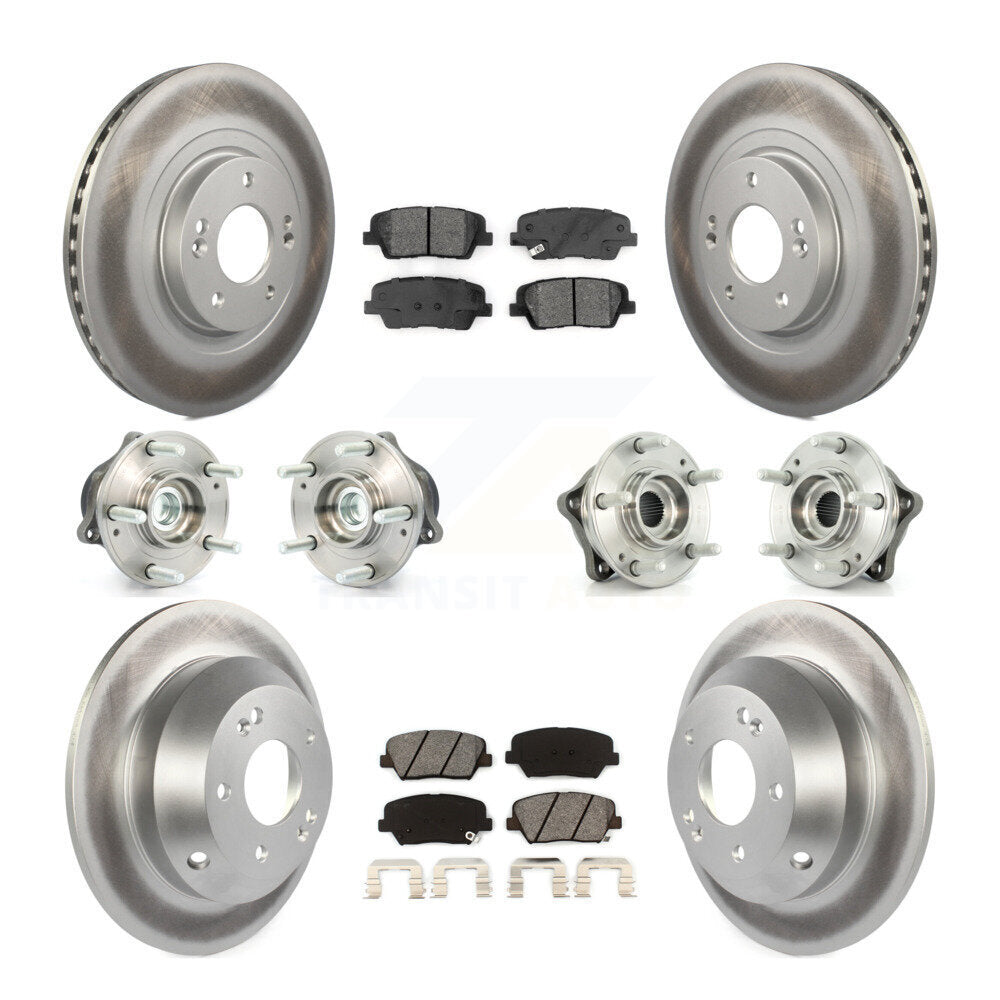 Kit de plaquettes de rotor de frein, roulement de moyeu avant et arrière (10 pièces) pour Kia Sorento FW 14-15