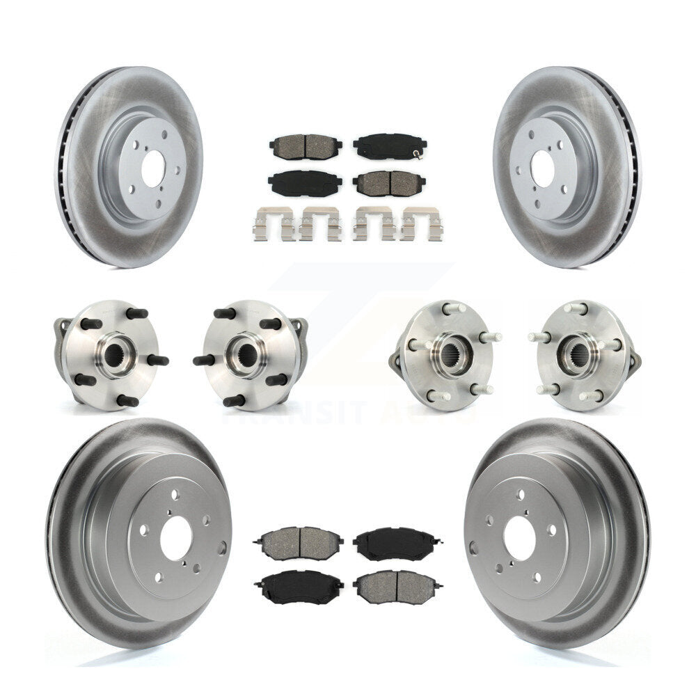 Kit de plaquettes de rotor de frein, roulement de moyeu avant et arrière (10 pièces) pour Subaru Tribec 08-14