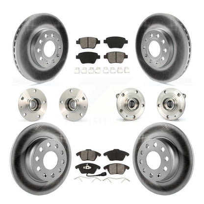 Kit de rotor et de plaquettes de frein revêtus de roulement de moyeu avant et arrière (10 pièces) pour Volkswagen Beetl