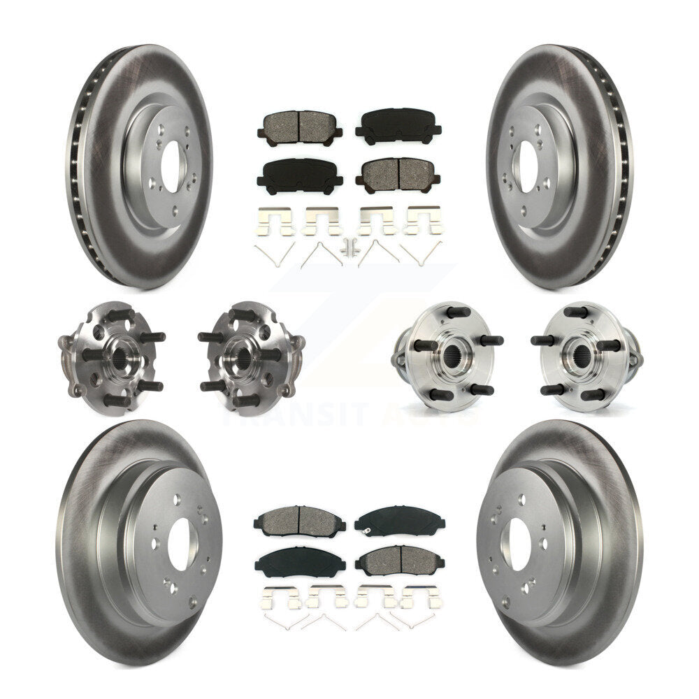 Kit de plaquettes de Rotor de frein, roulement de moyeu avant et arrière (10 pièces) pour Honda Pilot Acura MD