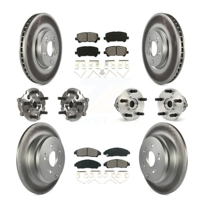 Kit de plaquettes de Rotor de frein, roulement de moyeu avant et arrière (10 pièces) pour Honda Pilot Acura MD