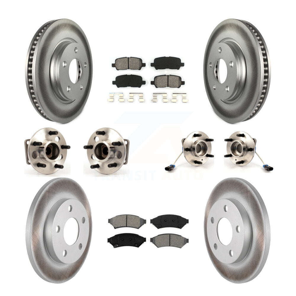 Kit de plaquettes de Rotor de frein, roulement de moyeu avant et arrière (10 pièces) pour Buick LaCrosse Gran