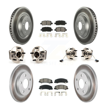 Kit de rotors et plaquettes de frein revêtus de roulement de moyeu avant et arrière (10 pièces) pour Chevrolet Impal