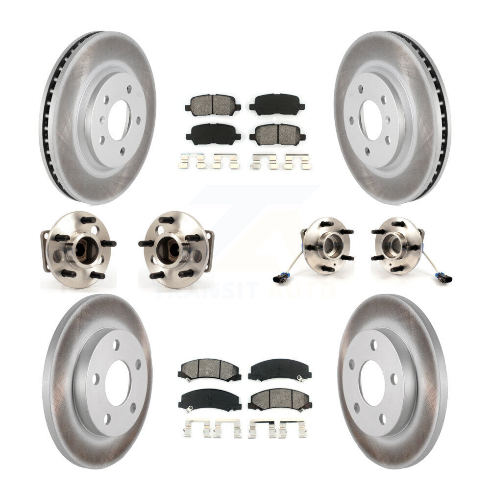 Kit de rotors et plaquettes de frein revêtus de roulement de moyeu avant et arrière (10 pièces) pour Chevrolet Impal