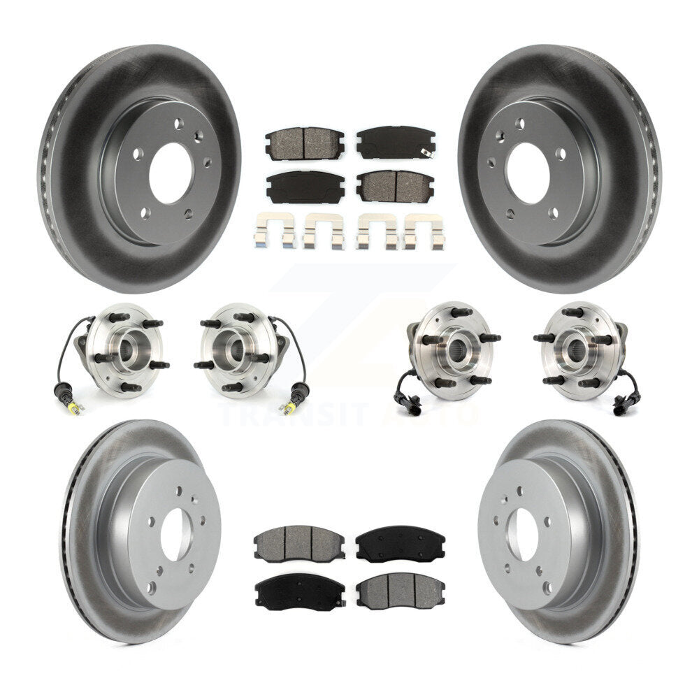 Kit de plaquettes de Rotor de frein, roulement de moyeu avant et arrière (10 pièces) pour Chevrolet Equinox Vu