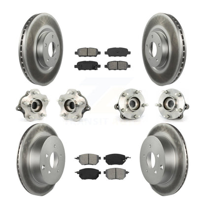 Kit de rotor et de plaquettes de frein revêtus de roulement de moyeu avant et arrière (10 pièces) pour Nissan Murano AW