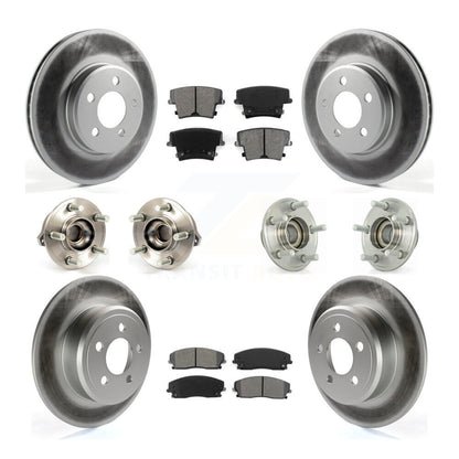 Kit de plaquettes de rotor de frein enduites de roulement de moyeu avant et arrière (10 pièces) pour Dodge Chrysler 30