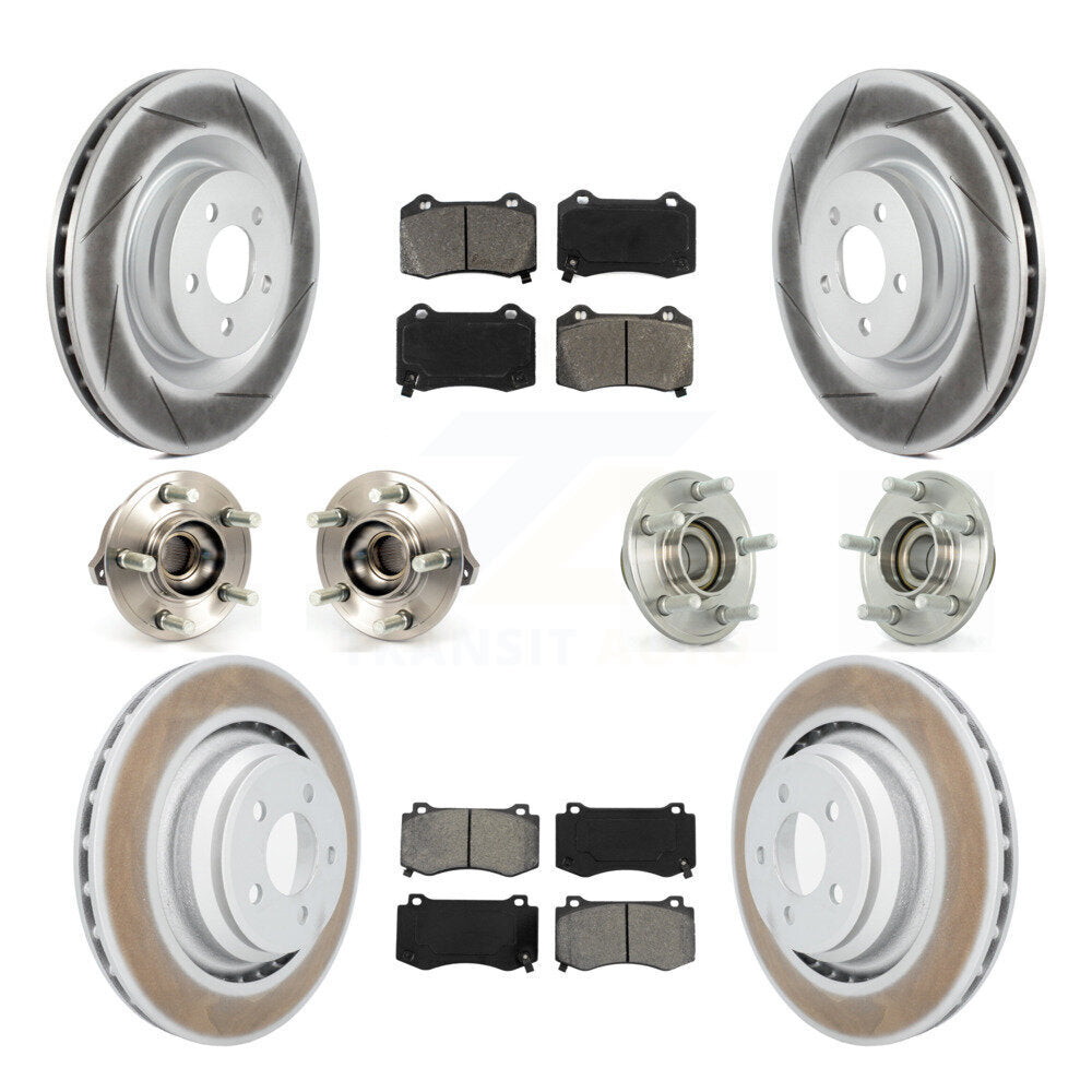 Kit de plaquettes de rotor de frein enduites de roulement de moyeu avant et arrière (10 pièces) pour Dodge Chrysler 30