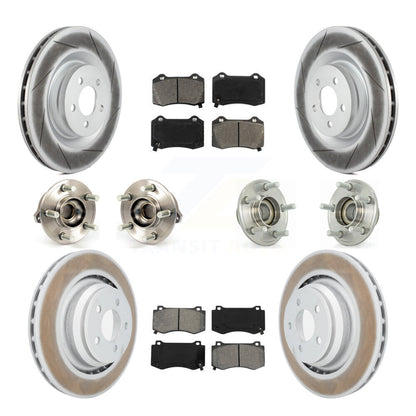 Kit de plaquettes de rotor de frein enduites de roulement de moyeu avant et arrière (10 pièces) pour Dodge Chrysler 30