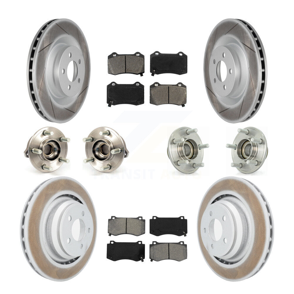 Kit de plaquettes de rotor de frein enduites de roulement de moyeu avant et arrière (10 pièces) pour Dodge Chrysler 30
