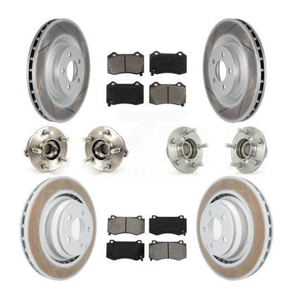 Kit de plaquettes de rotor de frein enduites de roulement de moyeu avant et arrière (10 pièces) pour Dodge Chrysler 30