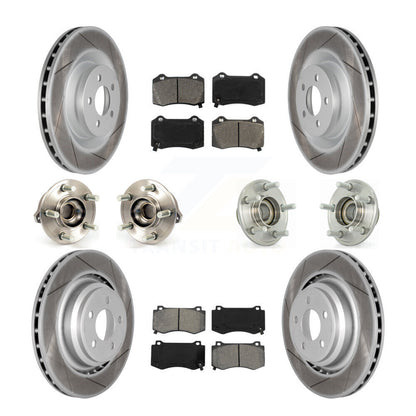 Kit de plaquettes de rotor de frein enduites de roulement de moyeu avant et arrière (10 pièces) pour Dodge Chrysler 30