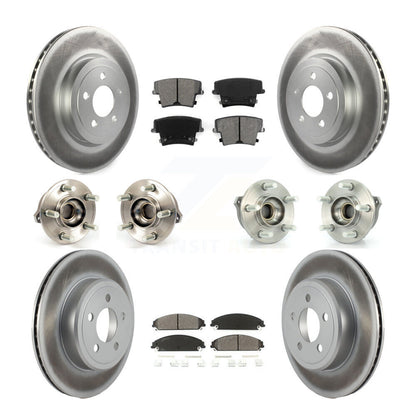 Kit de plaquettes de rotor de frein enduites de roulement de moyeu avant et arrière (10 pièces) pour Chrysler 300 Dodge