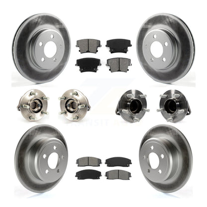Kit de plaquettes de rotor de frein enduites de roulement de moyeu avant et arrière (10 pièces) pour Chrysler 300 Dodge