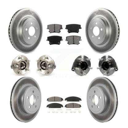 Kit de plaquettes de rotor de frein enduites de roulement de moyeu avant et arrière (10 pièces) pour Chrysler 300 Dodge