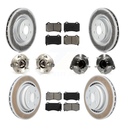 Kit de plaquettes de rotor de frein enduites de roulement de moyeu avant et arrière (10 pièces) pour Dodge Chrysler 30